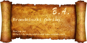 Brandeiszki Adrián névjegykártya